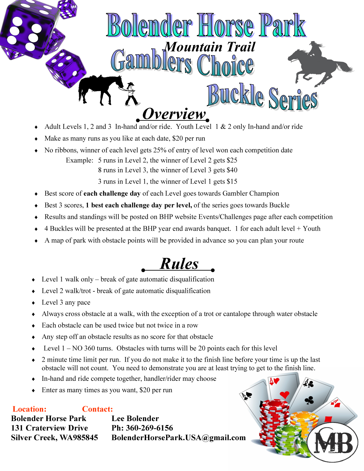 Gamblers Choice Buckle Series at Bolender Horse Park