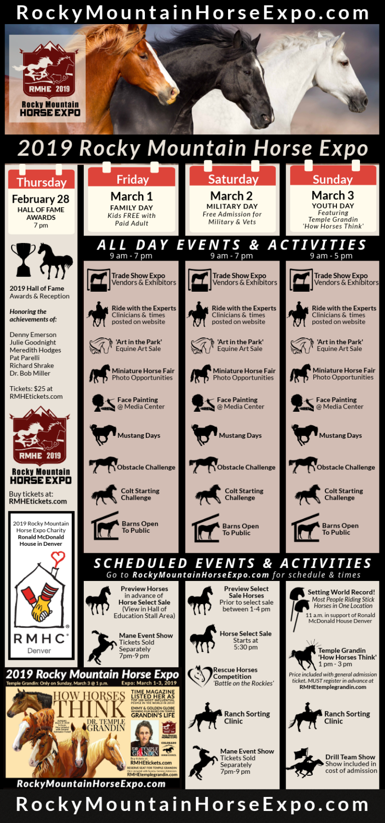 Just Announced! Clinicians & Special Events at the Rocky Mountain Horse