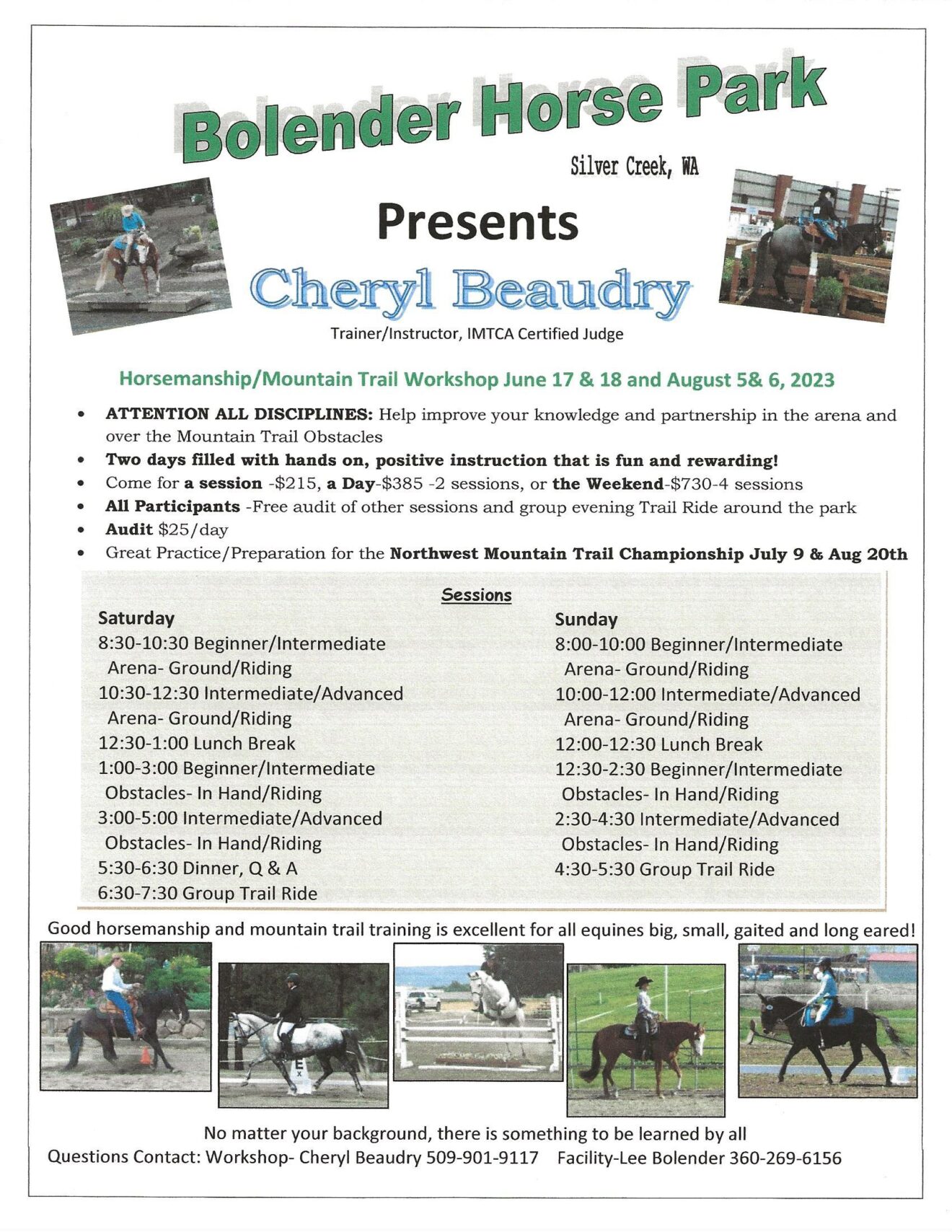 Cheryl Beaudry's Horsemanship/Mountain Trail Workshop
