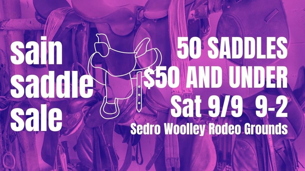 Skagit Animal In Need Saddle Sale Fundraiser The Northwest Horse Source