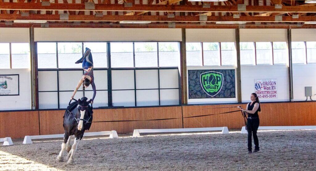Feature Story: Creswell, Oregon Farm Hosts Vaulting Event - - The